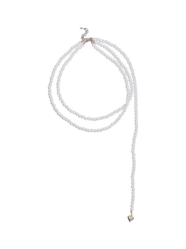Freshwater Pearl Heart Vintage Multi Strand Necklace