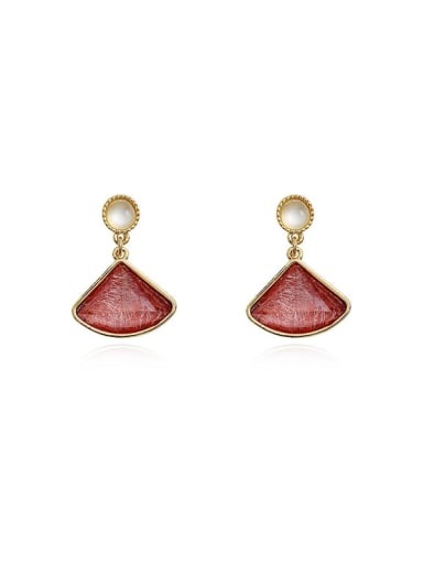 Copper Resin Geometric Vintage Stud Trend Korean Fashion Earring
