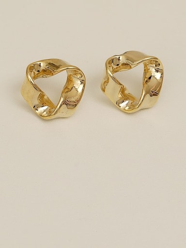 Copper Triangle Minimalist Stud Trend Korean Fashion Earring