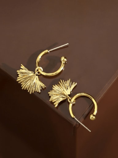 Brass Geometric Vintage Drop Earring