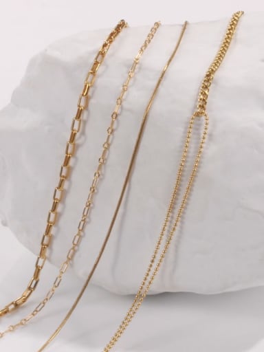 Brass Geometric Minimalist chain Necklace