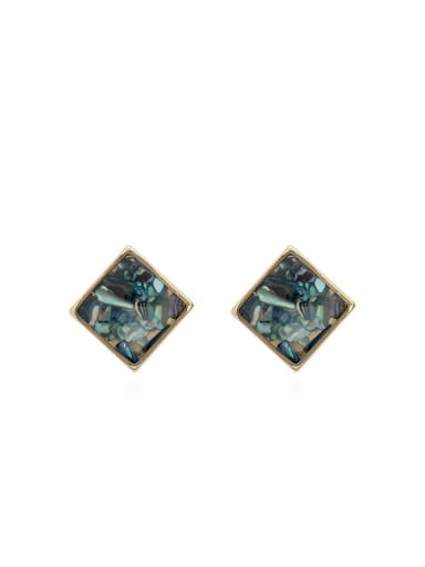 Copper Acrylic Geometric Minimalist Stud Trend Korean Fashion Earring