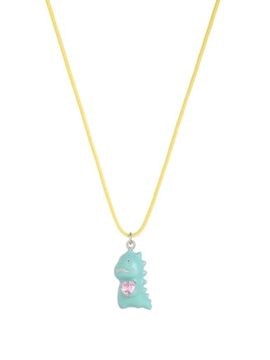 Brass Enamel Cute Icon  Earring and Necklace Set