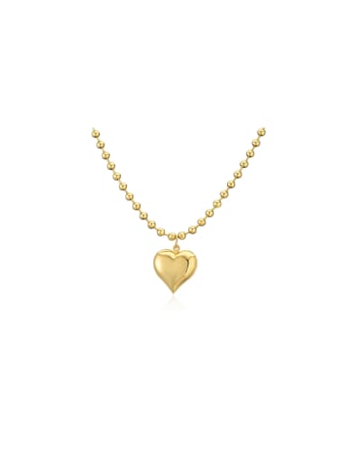 Brass Heart Trend Necklace