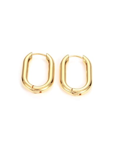 Golden U-shape (Single) Brass Geometric Minimalist Huggie Earring