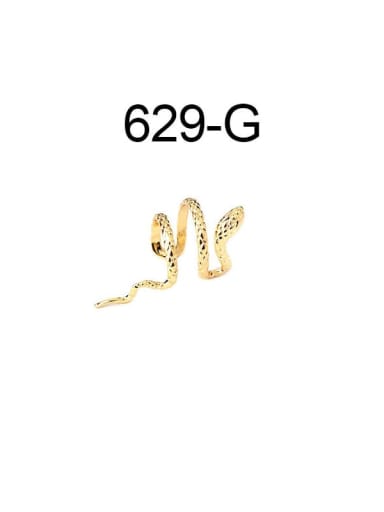 gold Brass Snake Vintage Single Earring (Single Only One)