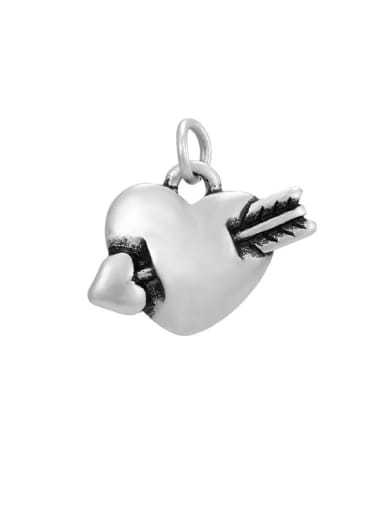 custom Stainless steel 3d heart Diy accessory pendant