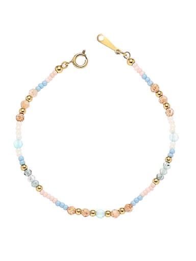 Brass Glass beads Geometric Trend Beaded Necklace