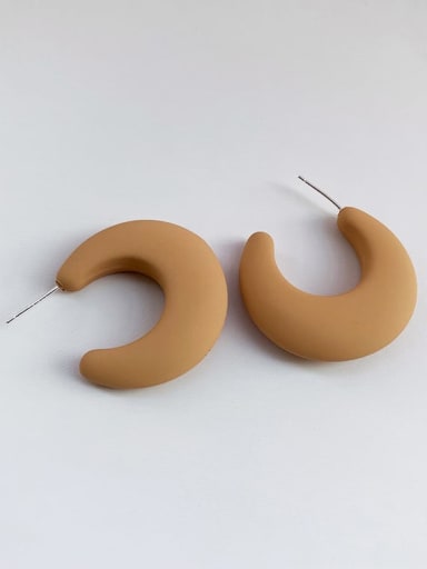Resin matte Geometric Vintage Hoop Earring/Multi-Color Optional
