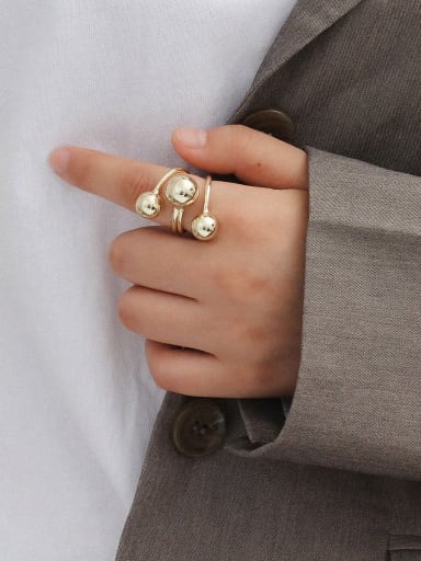 Copper Ball Trend Statement Fashion Ring