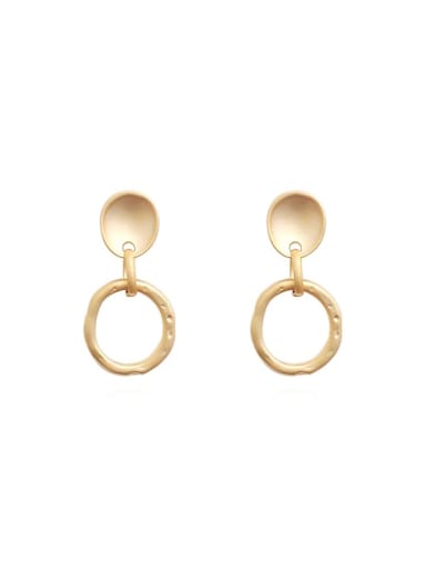 Copper  Minimalist geometry Drop Trend Korean Fashion Earring