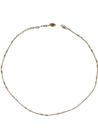 Brass  Freshwater Pearl Geometric Minimalist Necklace