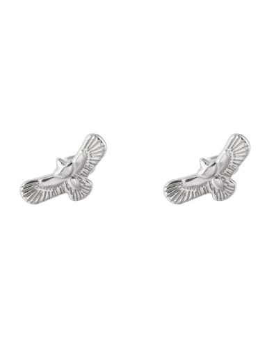 Steel color (a pair) Titanium Steel Eagle Vintage Stud Earring