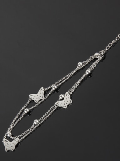 Titanium  Butterfly Dainty Anklet