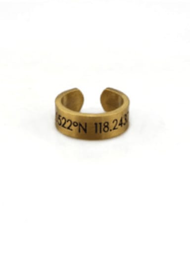 custom Titanium Steel Number Vintage Band Ring