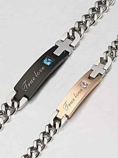 Titanium letter Minimalist Link Bracelet