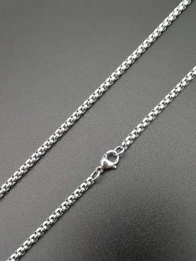 Steel Chain :3mm*61cm Titanium Steel Rhinestone Evil Eye Vintage Necklace For Men