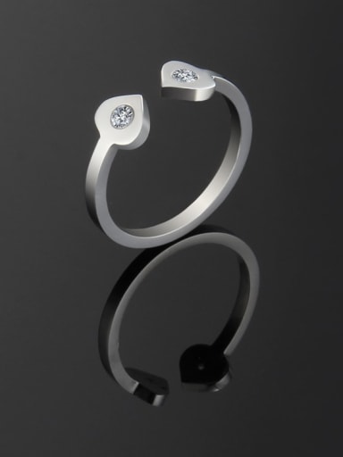 Titanium Heart Minimalist Ring