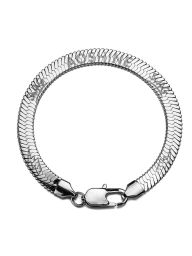 18cm (steel color) Titanium Steel Snake bone chain Vintage Link Bracelet