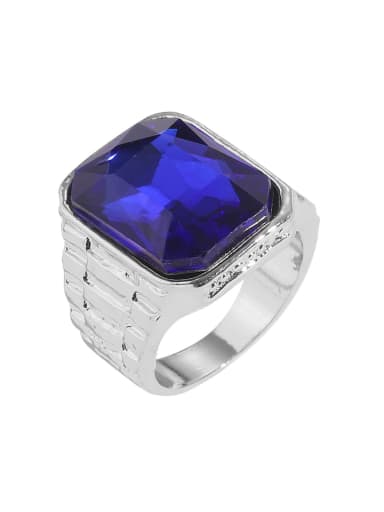 Alloy Glass Stone Geometric Vintage Band Ring
