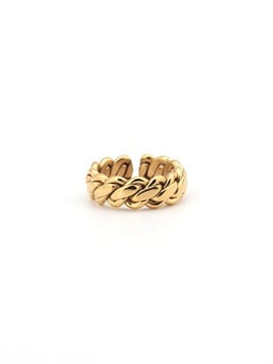 Gold (size 6) Titanium Steel Geometric Minimalist Band Ring
