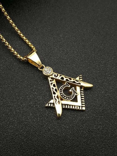 Gold Necklace Titanium Irregular Hip Hop Initials Necklace For Men
