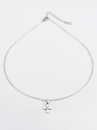 Titanium Religious Minimalist  cross Necklace