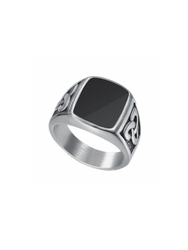 Titanium Square Minimalist Band Ring For Men