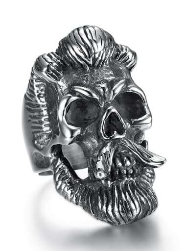 Stainless steel Skull Vintage Band Ring