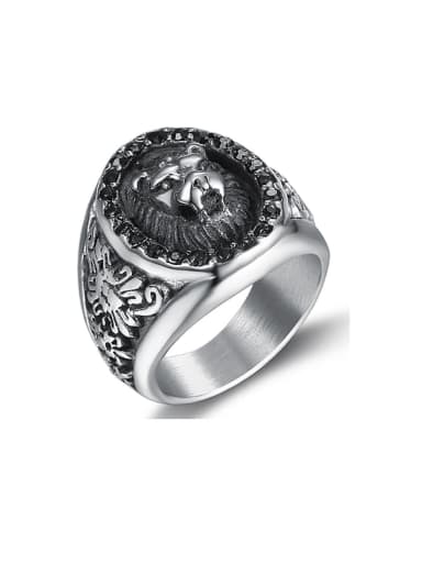 custom Stainless steel Lion Vintage Band Ring
