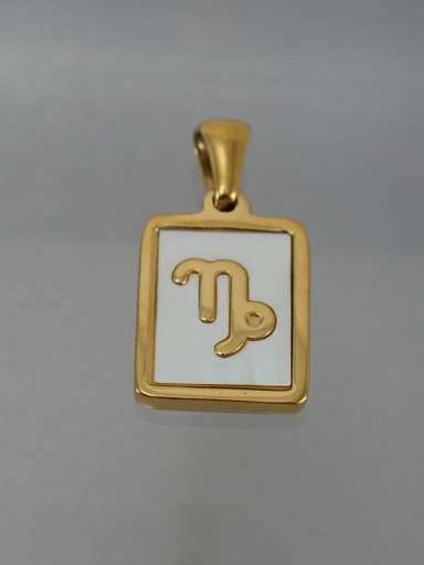 Titanium Steel Acrylic Constellation Minimalist  Square Pendant Necklace