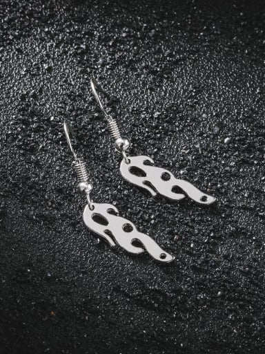 Titanium Steel Hip Hop Irregular  Earring Braclete and Necklace Set