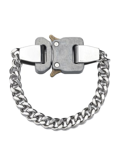 Steel buckle Titanium Steel Geometric Hip Hop Link Bracelet