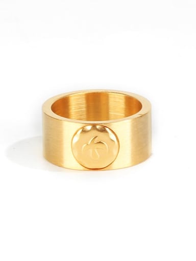 Gold (size 7) Titanium Steel Geometric Ethnic Band Ring