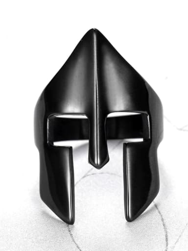 Stainless steel Mask Geometric Vintage Band Ring