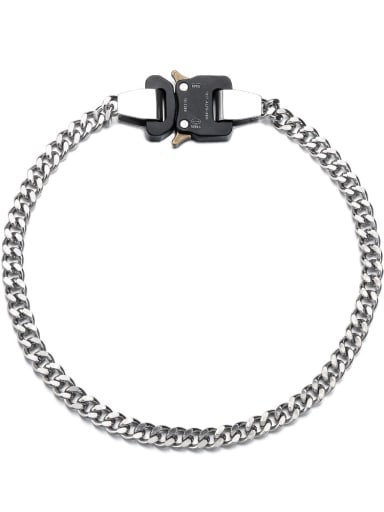 Titanium Steel Hollow Geometric Chain Hip Hop Necklace