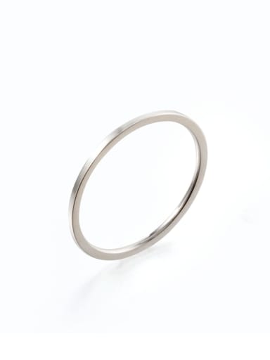 Steel color Titanium Steel Round Minimalist Band Ring