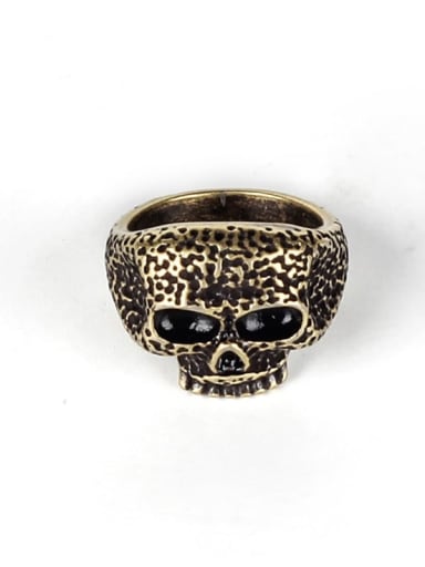 Bronze Titanium Steel Skull Vintage Band Ring