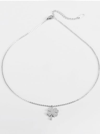 Titanium Round Minimalist  letter pendant necklace