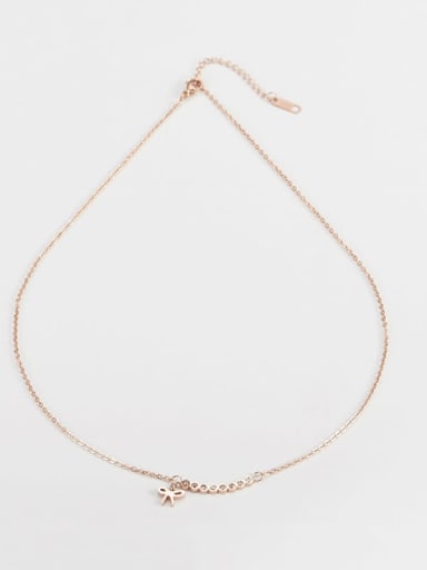 Titanium Bowknot Minimalist Necklace