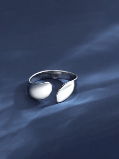 TR23042201 platinum Stainless steel Geometric Minimalist Band Ring