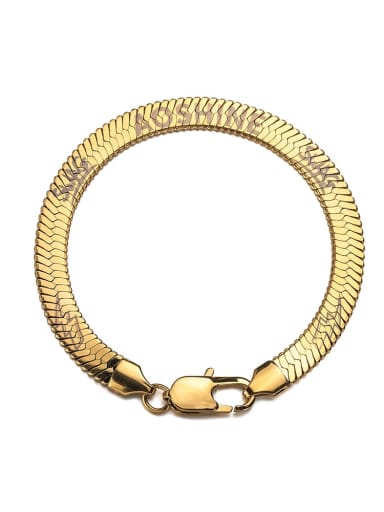 18cm (gold) Titanium Steel Snake bone chain Vintage Link Bracelet