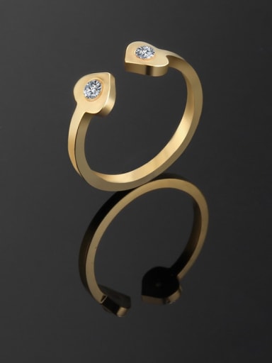 Titanium Heart Minimalist Ring