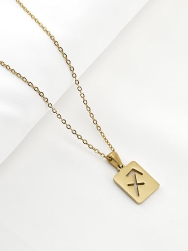 Stainless steel Constellation Minimalist Rectangle Pendant Necklace
