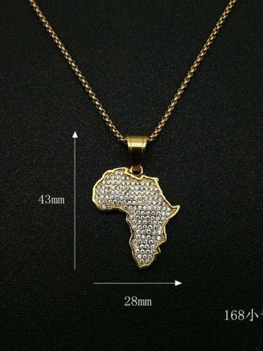 Small 168 Necklace Titanium Rhinestone Irregular Hip Hop Necklace For Men