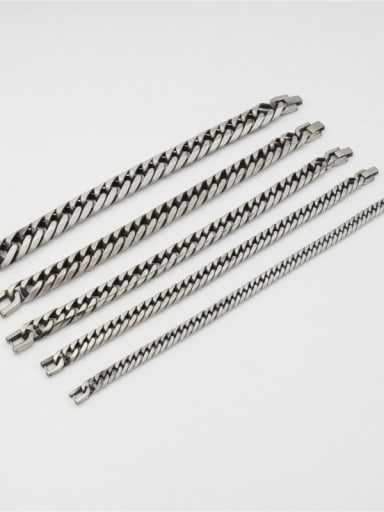 Titanium Steel Hollow Geometric  Chain Vintage Link Bracelet