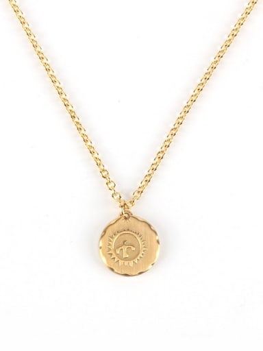 Gold (chain length 71cm) Titanium Steel Geometric Hip Hop Necklace