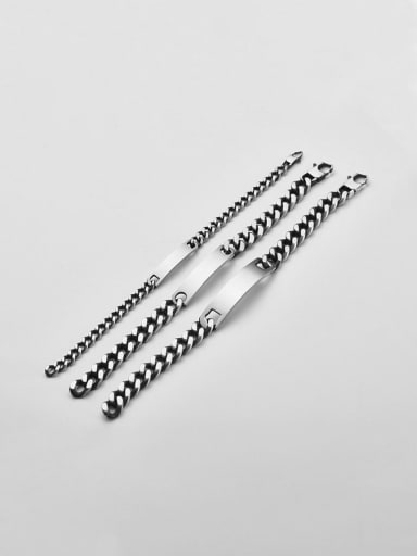 Titanium geometry Minimalist Link Bracelet