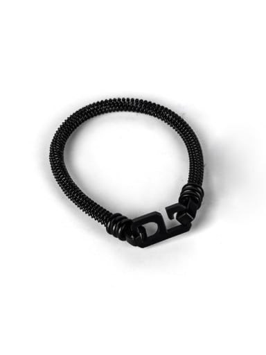 Titanium Steel Number Hip Hop Bracelet