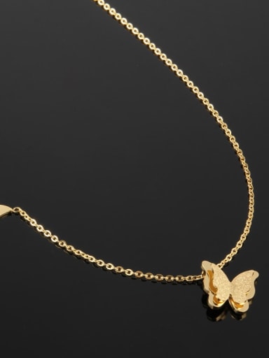 Titanium Butterfly  Dainty Pendant  Necklace